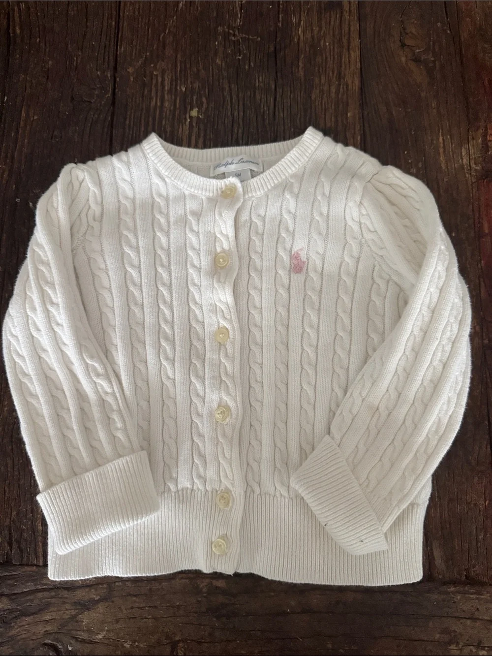 Baby Girls Cable-Knit Cotton Cardigan